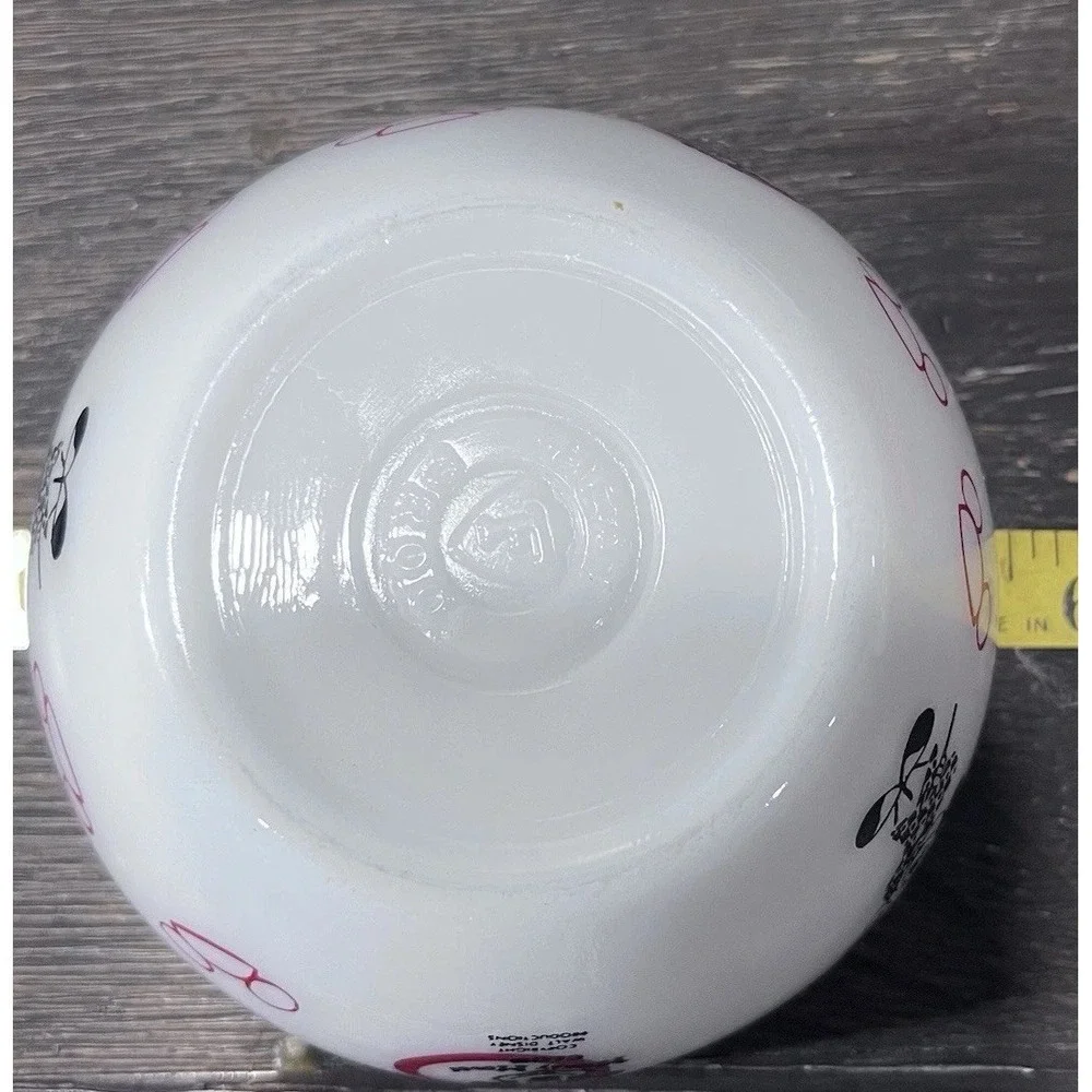 Vintage Mickey Mouse Club Milk Glass Bowl Disney 1950s Display Piece